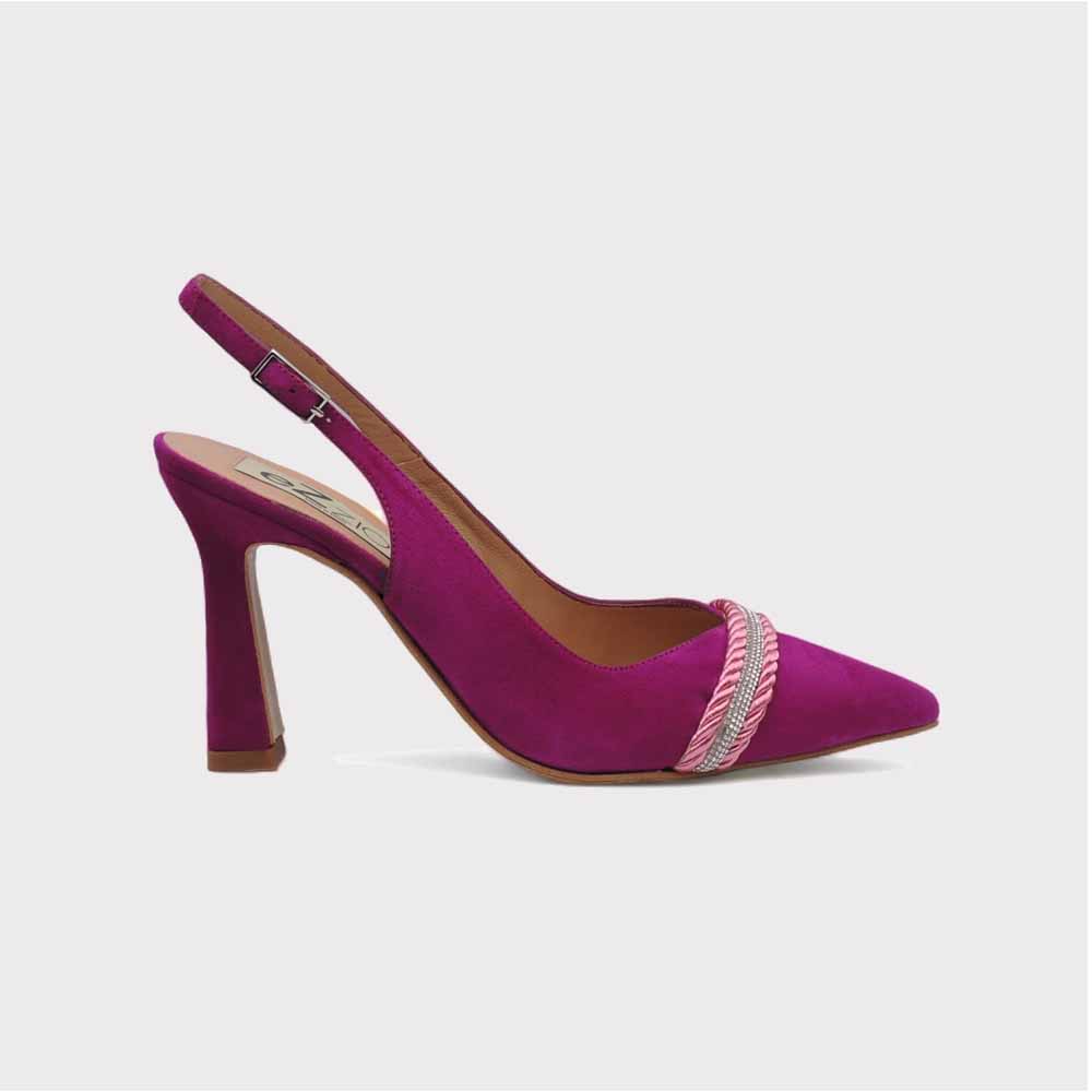 zapato de salon Ezzio para mujer color ante buganvilla